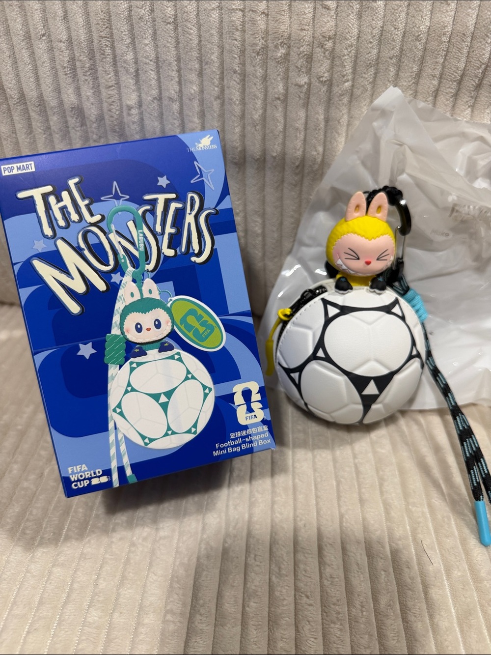 FINAL WHISTLE -Pop Mart THE MONSTERS × FIFA mini soccer bag. New.Verified.